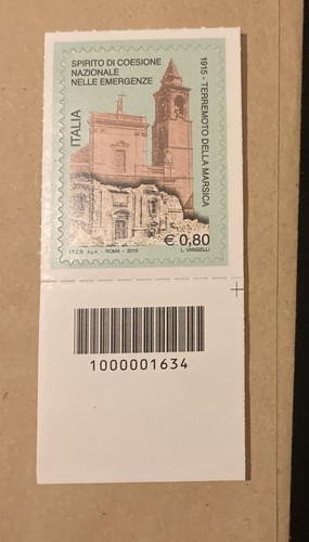 Italia codice barre - barre, 1634